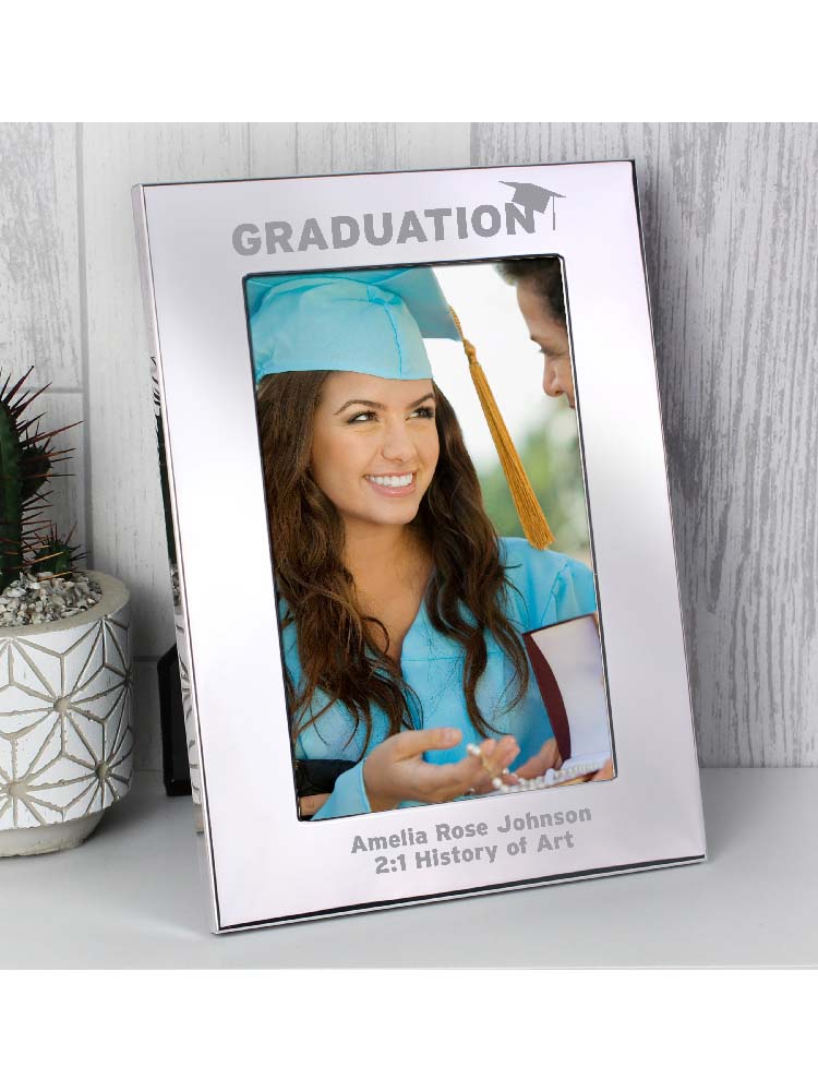 Personalised Graduation 6x4 Silver Photo Frame