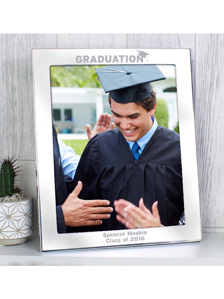 Personalised Graduation 10x8 Silver Photo Frame