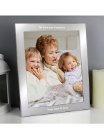 Personalised Any Message 10x8 Silver Photo Frame