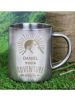 Personalised 'Adventure Awaits' Stainless Steel Mug