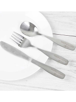 Personalised 3 Piece Swirls & Hearts Cutlery Set