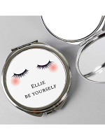 Personalised Eyelashes Compact Mirror