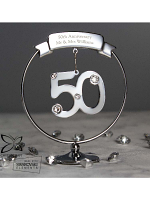 Personalised Crystocraft 50th Celebration Ornament