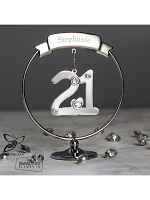 Personalised Name Only Crystocraft 21st Celebration Ornament