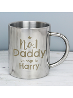 Personalised No.1 Daddy Stainless Steel Mug