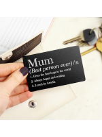 Personalised Definition Black Wallet Card