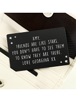 Personalised Star Black Wallet Card