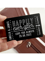 Personalised Happily Ever After Black Wallet Card
