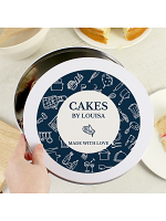 Personalised Navy Kitchen Design Cake Tin