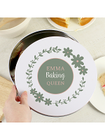 Personalised Floral Cake Tin