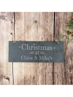 Personalised Christmas Hanging Slate Plaque