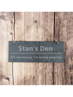 Personalised Bold Design Hanging Slate Plaque