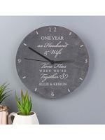 Personalised Anniversary Slate Clock