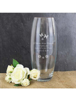 Personalised Butterflies and Flowers Bullet Vase