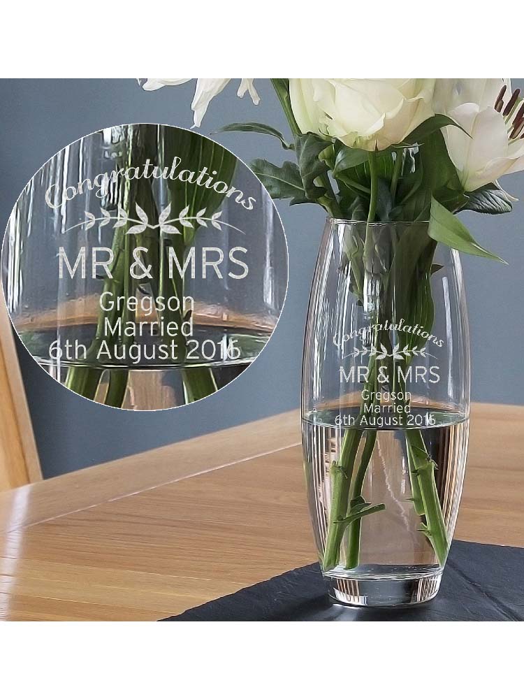 Personalised Classic Glass Vase