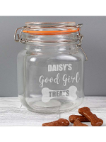 Personalised Good Girl Treats Glass Kilner Jar