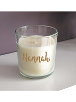 Personalised Gold Name Scented Jar Candle