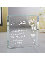 Personalised Rose Large Crystal Token