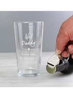 Personalised No.1 Pint glass & Bottle Opener Set