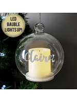 Personalised Christmas LED Candle Bauble