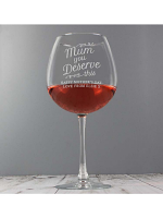 Personalised 'Mum You Deserve This' Gin Balloon Glass