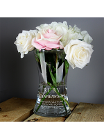 Personalised 'Ruby Anniversary' Glass Vase