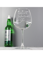 Personalised Gin Is My Valentine Gin Balloon Glass