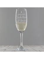 Personalised Prosecco is My Valentine Flute Glass