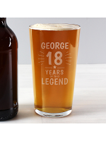 Personalised Years of This Legend Birthday Pint Glass