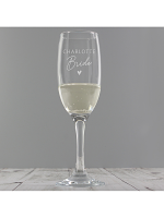 Personalised Bride Flute Glass