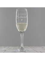 Personalised Bridesmaid Flute Glass