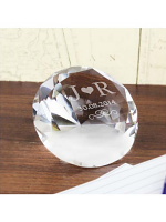 Personalised Initials Diamond Paperweight