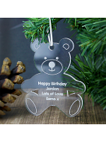 Personalised Acrylic Teddy Bear Decoration