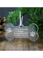 Personalised Acrylic Dog Bone Decoration