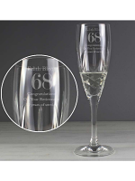 Personalised Big Age Cut Crystal Champagne Flute