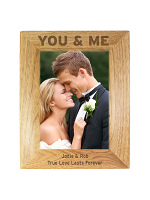 Personalised You & Me 7x5 Wooden Photo Frame
