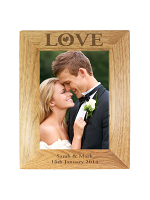 Personalised Love 7x5 Wooden Photo Frame