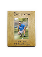 Personalised Oak Finish 6x4 Golf Photo Frame