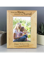 Personalised First My Mum Forever My Friend 7"x5" Wooden Photo Frame