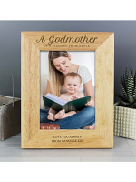 Personalised Godmother 7x5 Wooden Photo Frame