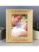 Personalised Godfather 7x5 Wooden Photo Frame