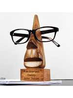 Personalised Wooden Nose-Shaped Glasses Holder