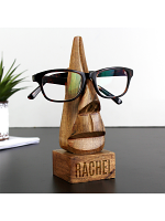 Personalised Wooden Nose-Shaped Glasses Holder