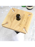 Personalised Prosecco Four Prosecco flute Holder & Bottle Butler