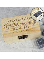 Personalised Let The Evening Be-Gin Cooling Stones