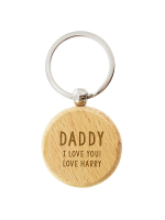 Personalised Free Text Wooden Keyring