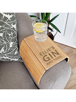 Personalised Large Free Text Wooden Sofa Tray