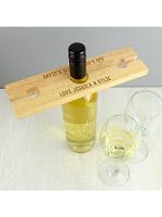 Personalised Free Text Wine Glass & Bottle Holder