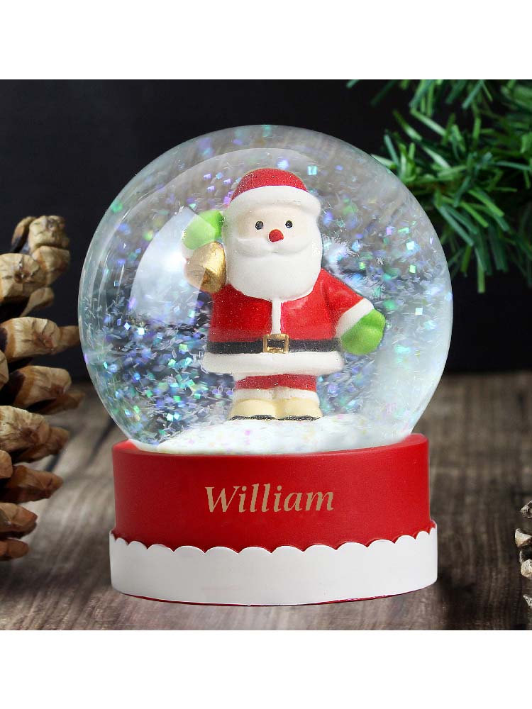 Personalised Santa Snow Globe