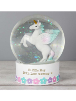 Personalised Unicorn Snow Globe